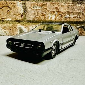 Vintage Polistil S57 Die-Cast Lancia Beta Montecarlo Gray 1980's Made In Italy